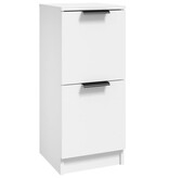 VidaXL Dressoir 30x30x70 cm bewerkt hout wit