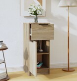 VidaXL Dressoir 30x30x70 cm bewerkt hout sonoma eikenkleurig