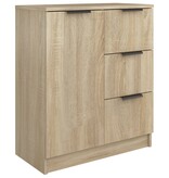 VidaXL Dressoir 60x30x70 cm bewerkt hout sonoma eikenkleurig