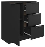 VidaXL Dressoir 60x30x70 cm bewerkt hout zwart