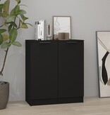 VidaXL Dressoir 60x30x70 cm bewerkt hout zwart