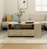 VidaXL Salontafel 102x55x42 cm bewerkt hout sonoma eikenkleurig