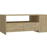 VidaXL Salontafel 102x55x42 cm bewerkt hout sonoma eikenkleurig