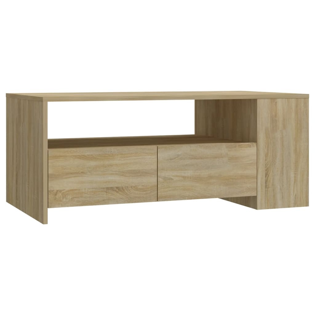VidaXL Salontafel 102x55x42 cm bewerkt hout sonoma eikenkleurig