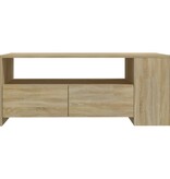 VidaXL Salontafel 102x55x42 cm bewerkt hout sonoma eikenkleurig