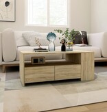 VidaXL Salontafel 102x55x42 cm bewerkt hout sonoma eikenkleurig