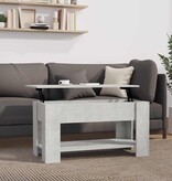 VidaXL Salontafel 101x49x52 cm bewerkt hout betongrijs