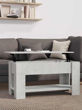 VidaXL Salontafel 101x49x52 cm bewerkt hout betongrijs