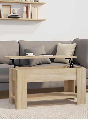VidaXL Salontafel 101x49x52 cm bewerkt hout sonoma eikenkleurig