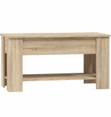 VidaXL Salontafel 101x49x52 cm bewerkt hout sonoma eikenkleurig