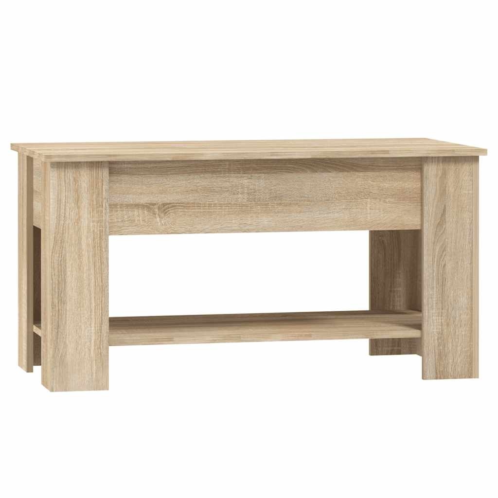 VidaXL Salontafel 101x49x52 cm bewerkt hout sonoma eikenkleurig