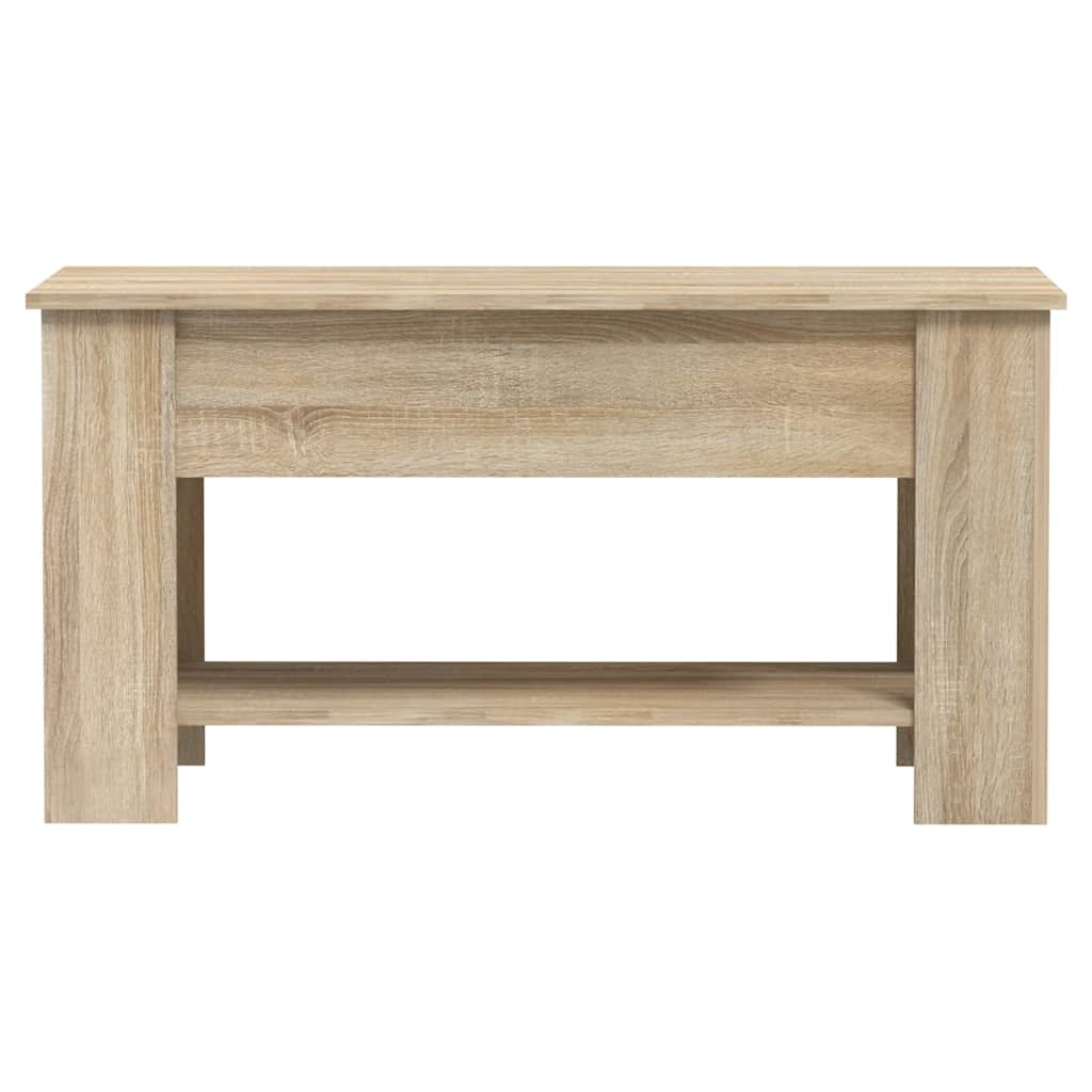VidaXL Salontafel 101x49x52 cm bewerkt hout sonoma eikenkleurig