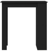 VidaXL Bartafel met opbergrek 102x50x103,5 cm bewerkt hout zwart