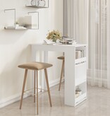 VidaXL Bartafel met opbergrek 102x50x103,5 cm spaanplaat wit