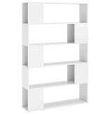 VidaXL Boekenkast/kamerscherm bewerkt hout hoogglans wit