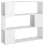VidaXL Boekenkast/kamerscherm 100x24x94 cm hoogglans wit