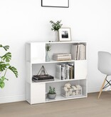 VidaXL Boekenkast/kamerscherm 100x24x94 cm hoogglans wit