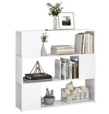 VidaXL Boekenkast/kamerscherm 100x24x94 cm hoogglans wit