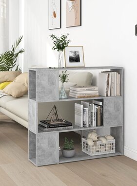 VidaXL Boekenkast/kamerscherm 100x24x94 cm betongrijs