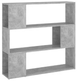 VidaXL Boekenkast/kamerscherm 100x24x94 cm betongrijs