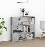 VidaXL Boekenkast/kamerscherm 100x24x94 cm betongrijs