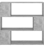 VidaXL Boekenkast/kamerscherm 100x24x94 cm betongrijs