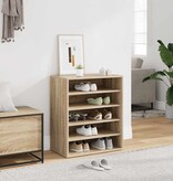 VidaXL Schoenenkast 60x35x70 cm bewerkt hout sonoma eikenkleurig