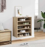 VidaXL Schoenenkast 60x35x70 cm bewerkt hout sonoma eikenkleurig