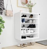 VidaXL Schoenenkast 60x35x70 cm spaanplaat wit
