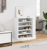 VidaXL Schoenenkast 60x35x70 cm spaanplaat wit