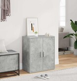 VidaXL Schoenenkast 60x35x70 cm spaanplaat betongrijs