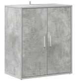 VidaXL Schoenenkast 60x35x70 cm spaanplaat betongrijs