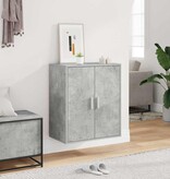 VidaXL Schoenenkast 60x35x70 cm spaanplaat betongrijs