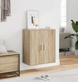 VidaXL Schoenenkast 60x35x70 cm bewerkt hout sonoma eikenkleurig