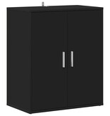 VidaXL Schoenenkast 60x35x70 cm spaanplaat zwart