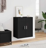 VidaXL Schoenenkast 60x35x70 cm spaanplaat zwart