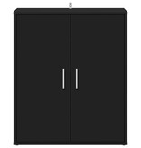 VidaXL Schoenenkast 60x35x70 cm spaanplaat zwart
