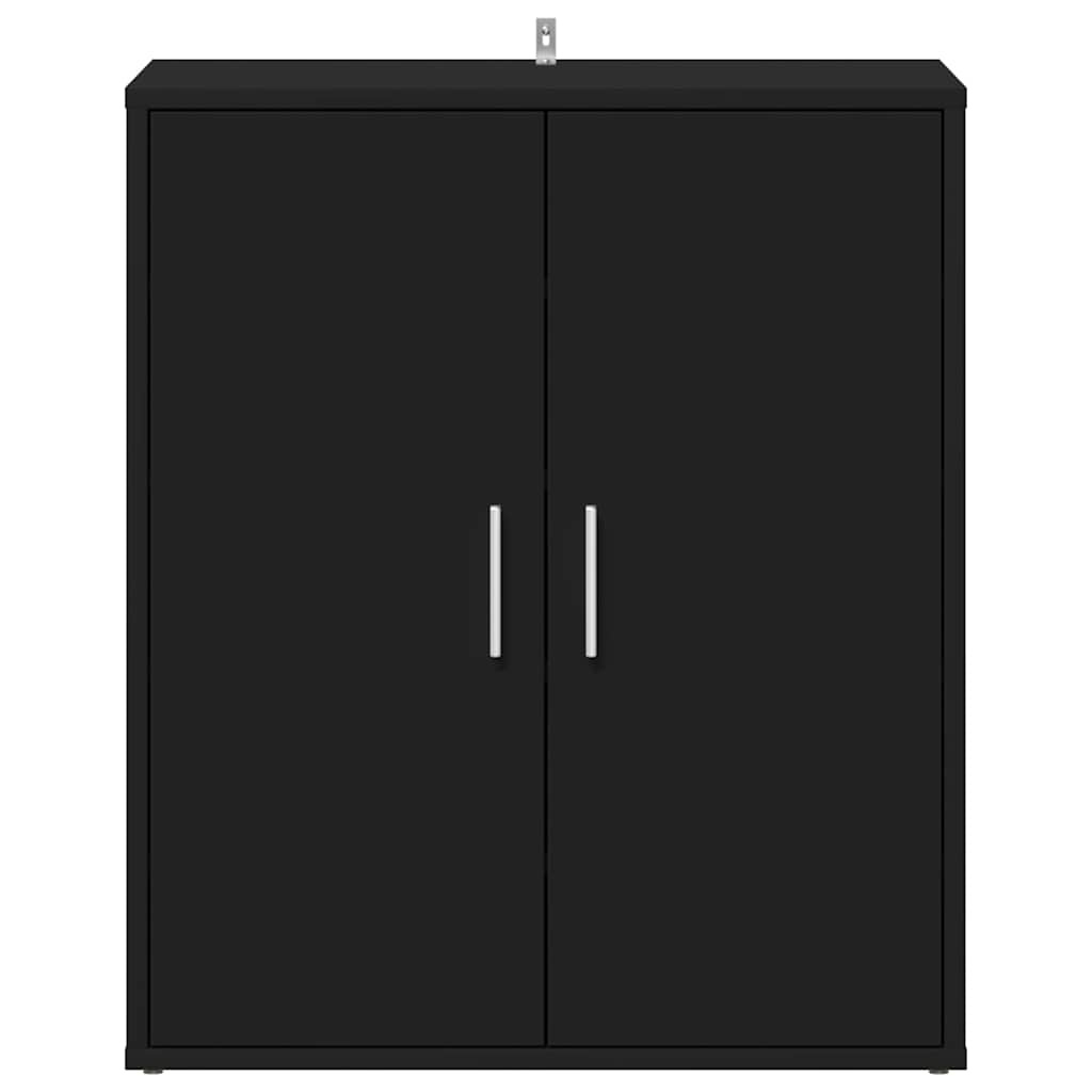 VidaXL Schoenenkast 60x35x70 cm spaanplaat zwart