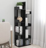 VidaXL Boekenkast 48x25,5x140 cm bewerkt hout zwart