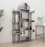 VidaXL Boekenkast 86x25,5x140 cm spaanplaat betongrijs