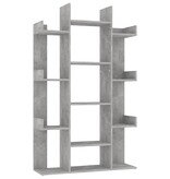 VidaXL Boekenkast 86x25,5x140 cm spaanplaat betongrijs