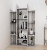 VidaXL Boekenkast 86x25,5x140 cm spaanplaat betongrijs