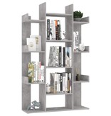 VidaXL Boekenkast 86x25,5x140 cm spaanplaat betongrijs