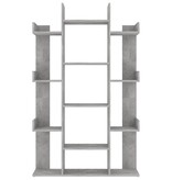 VidaXL Boekenkast 86x25,5x140 cm spaanplaat betongrijs
