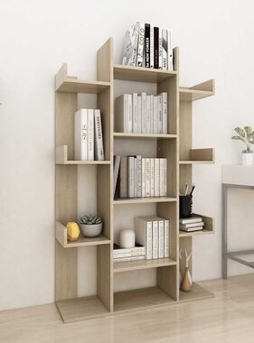 VidaXL Boekenkast 86x25,5x140 cm spaanplaat sonoma eikenkleurig