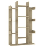 VidaXL Boekenkast 86x25,5x140 cm spaanplaat sonoma eikenkleurig