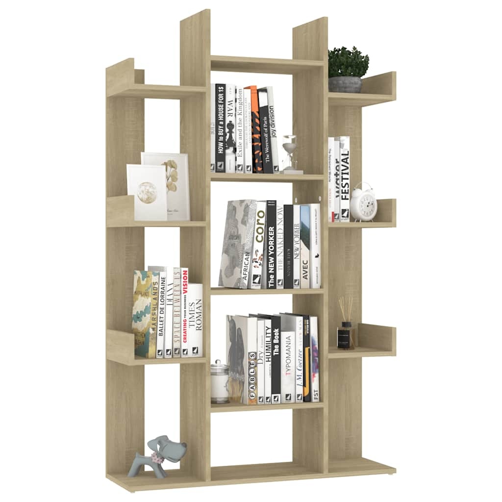 VidaXL Boekenkast 86x25,5x140 cm spaanplaat sonoma eikenkleurig