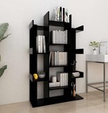 VidaXL Boekenkast 86x25,5x140 cm bewerkt hout zwart