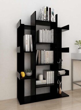 VidaXL Boekenkast 86x25,5x140 cm bewerkt hout zwart