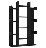VidaXL Boekenkast 86x25,5x140 cm bewerkt hout zwart